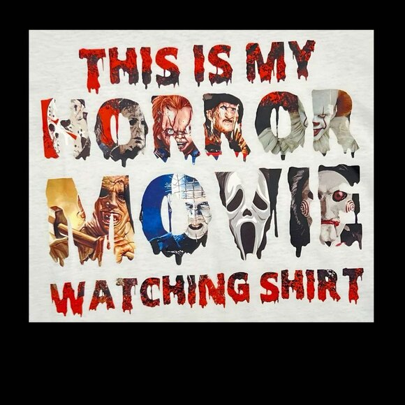 Adult Halloween This is My Horror Movie Watching Shirt Tee - Picture 2 of 2